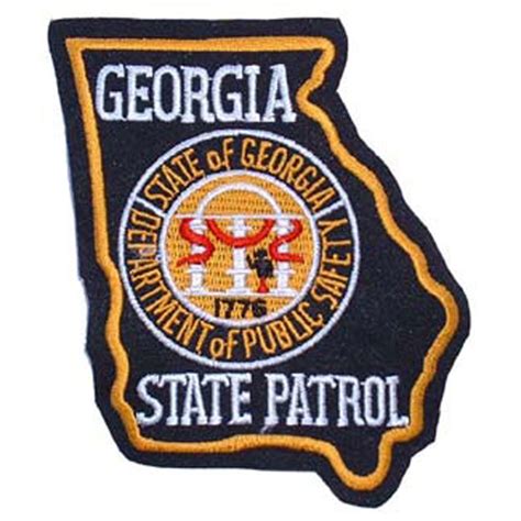Georgia State Patrol Embroidered Iron On Patch At