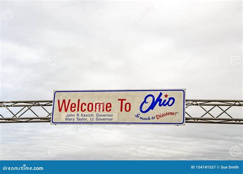 Welcome To Ohio Sign Stock Image Image Of States Travel 154741537