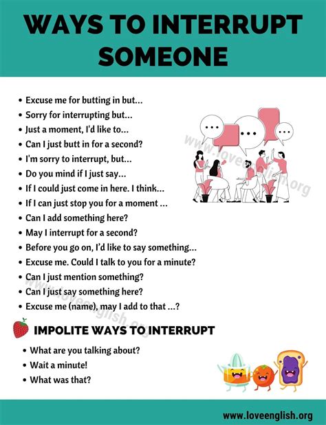 Simple Ways To Interrupt Someone Politely In English Conversations Love English