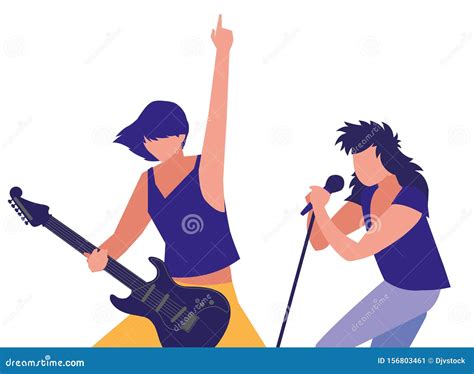People Musicians Concert Event Design Stock Illustration Illustration