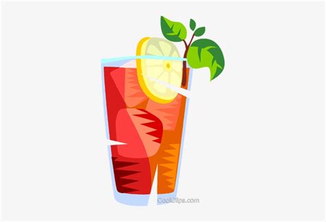 Mixed Drink Royalty Free Vector Clip Art Illustration Red Iced Tea