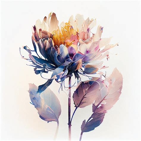 Premium Photo Abstract Double Exposure Watercolor Dry Flower Digital