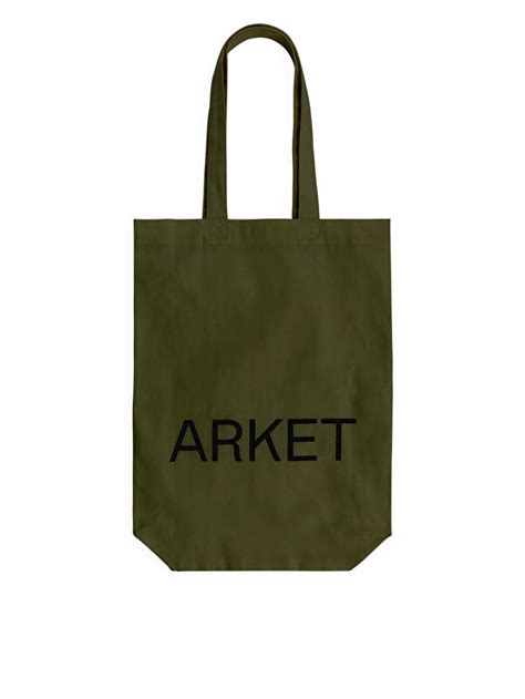 Arket Canvas Tote Khaki Green Arket Tote Bag Bag Accessories Bags