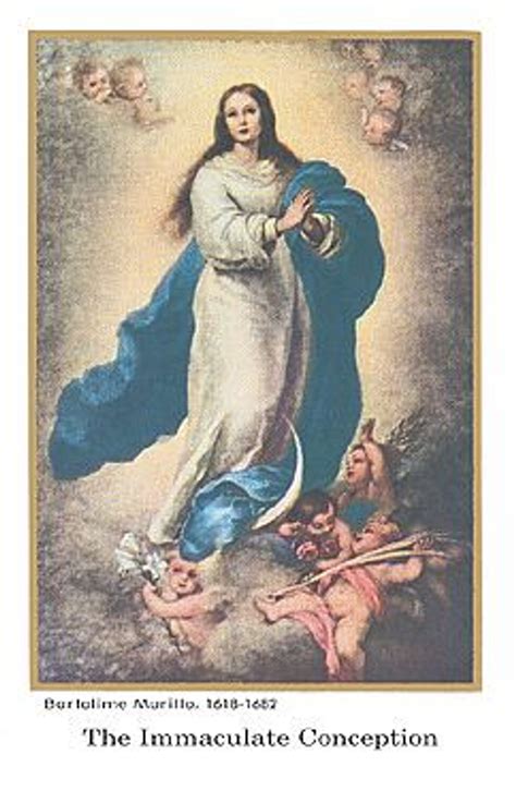 Holy Card Immaculate Conception Hail Holy Queen Prayer