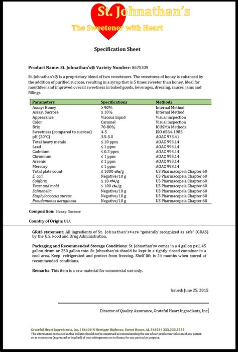 The templates themselves are only are a small part of the change. TTBGov - Ingredient Specification Sheet Guidance and Examples