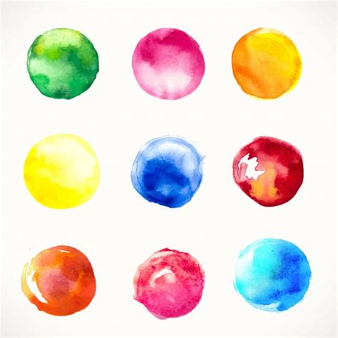 Watercolor Hand Painted Circles — Stock Photo © Taigi 9721634