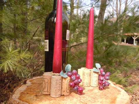Wine Cork Candle Holder For Tapers Candlestick Holder By