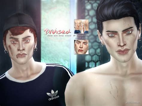 Sims 4 Ccs The Best Bruised Face Body Scars By Pralinesims Sims