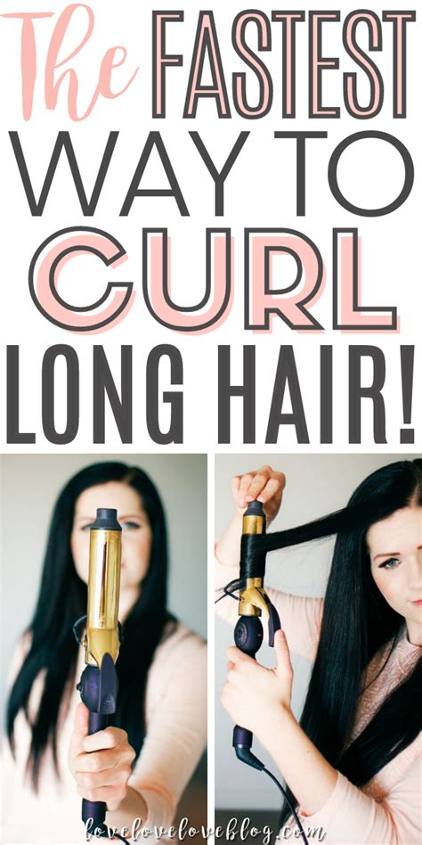 The Fastest Way To Curl Hair Thats Thick And Long Curls For Long Hair Loose Curls Long Hair