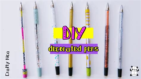 How To Decorate A Pen Easy Diy Back To School Supplies Crafty Nica