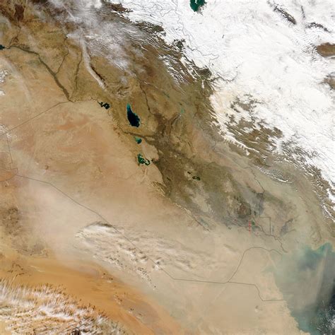 Shamal Winds Drive Middle East Dust Storm Natural Hazards