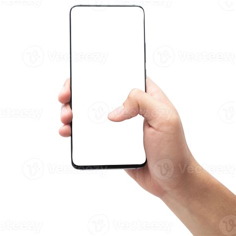 Hand Holding Smartphone With Screen Mockup 8520051 Png