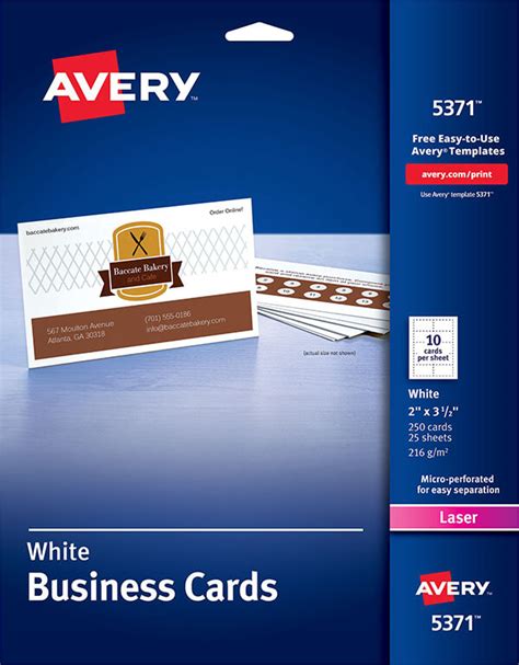 Cards are compatible with avery products which allows you to use all of the free avery software and design tools available on the web. Avery® Business Cards for Laser Printers-5371 - Avery Online Singapore