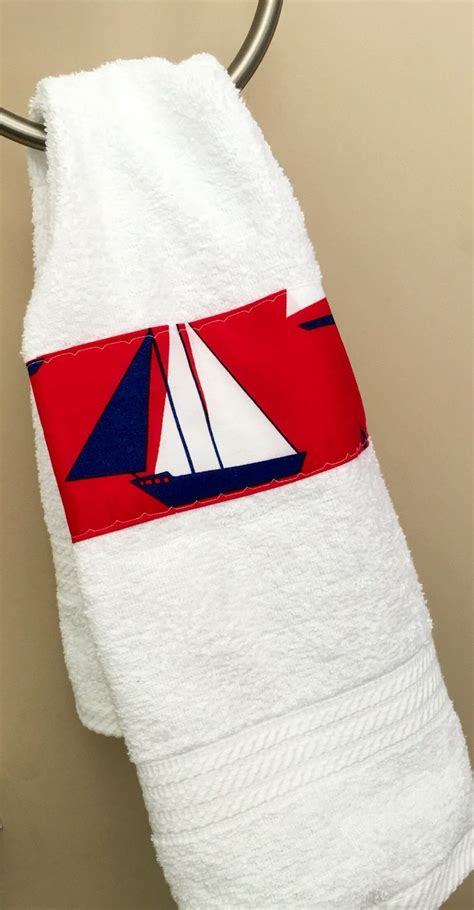 Sailboat Hand Towel Nautical Hand Towel Hand Towel Bathroom