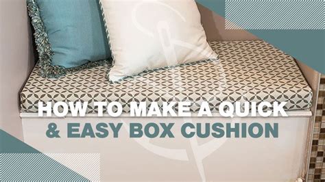 How To Make a Quick and Easy Box Cushion | Sewing cushions covers, Seat