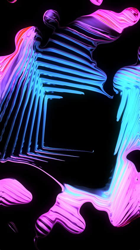 2k Free Download Neon Liquid Electric Glow Neon Abstract Amoled