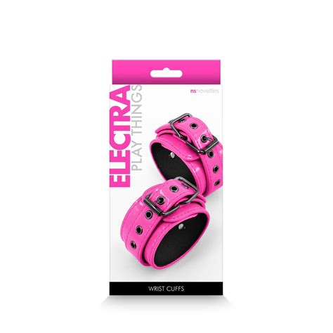 Electra Play Things Wrist Cuffs Neon Pink Cuffs New Sensations