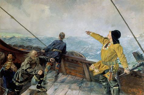 Christian Krohg Norwegian 1852 1925 Leif Erikson Discovering