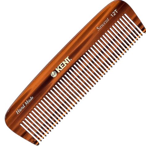 Kent 12t All Coarse Hair Detangling Comb Wide Teeth Pocket Comb For