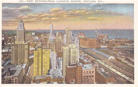 Chuckmans Collection Chicago Postcards Volume 13 Postcard Chicago Skyline Looking N
