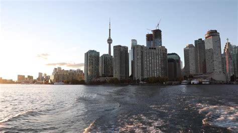 Skyline Of Toronto From Across The Lake In Ontario Canada Image Free