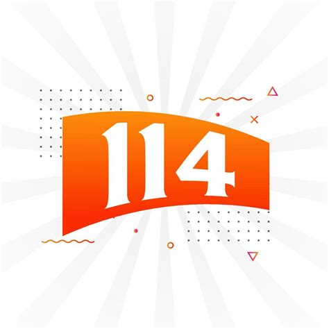 114 Number Vector Font Alphabet Number 114 With Decorative Element