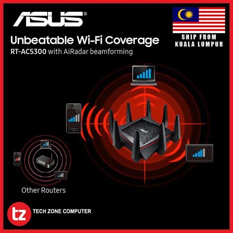 Asus Rt Ac5300 Tri Band Ac5300 Wifi Gaming Gigabit Router With Aimesh