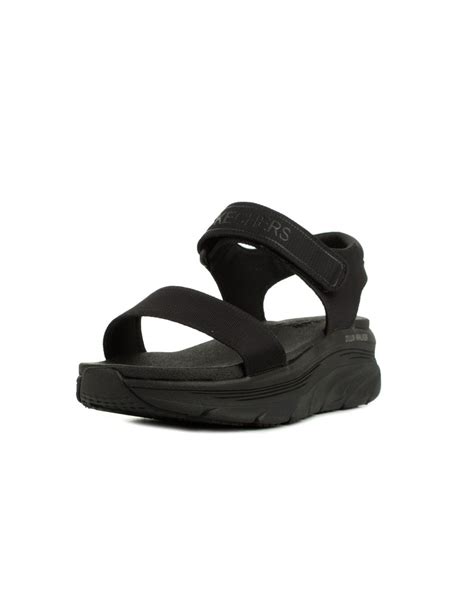 Skechers Dlux Walker New Block Womens Black Sandals