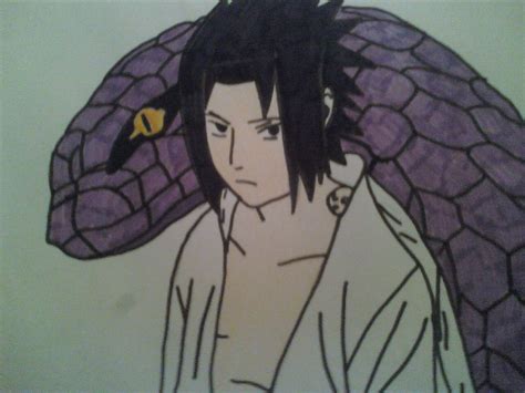 Sasuke With Snake Drawing By O0deadltking0o Dragoart