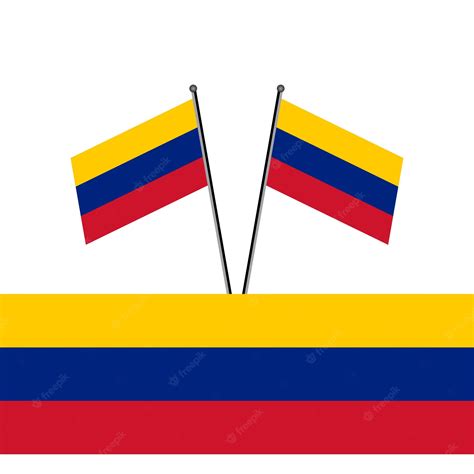 Illustration Du Modèle De Drapeau De La Colombie Vecteur Premium