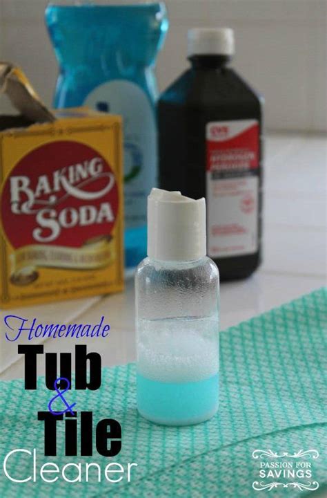 How to easily make your own homemade bathroom cleaner with the smell you love and disinfecting properties. Homemade Tub & Tile Cleaner