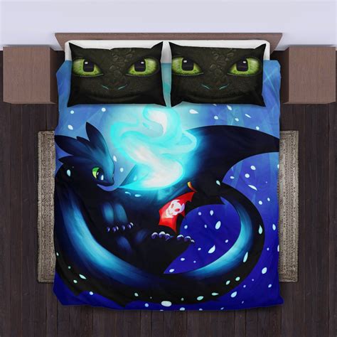 Toothless How To Train Your Dragon Bedding Set Duvet Cover And