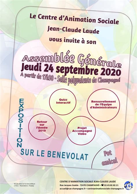 24 Septembre 2020 Centre Danimation Sociale Jean Claude Laude