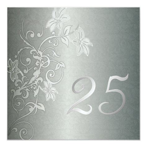 Silver Wedding Anniversary Party Anniversary Party Invitations