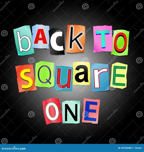 Back To Square One Stock Illustration Image Of Plan 30703688