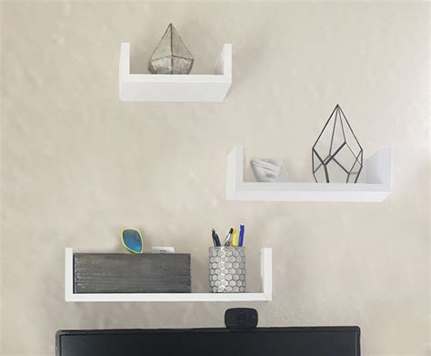 Floating Wall Shelves White Modern Chic For Storage And Display