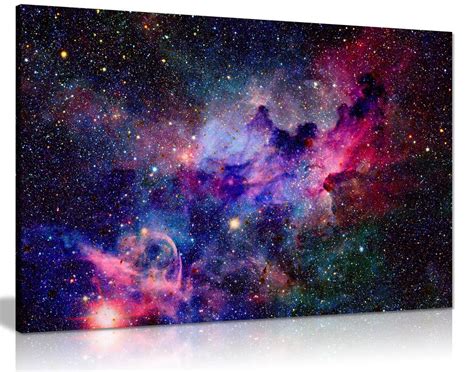 Make any space in your home innovative and unique by adding this modern & contemporary art piece made by real artists. Galaxy Stars Cosmic Space Canvas Wall Art Picture Print | eBay