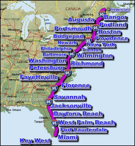 I 95 Interstate 95 Highway Road Maps Traffic And News