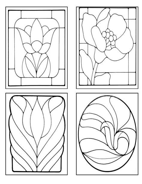 Free Flower Stained Glass Patterns Printable Templates Free