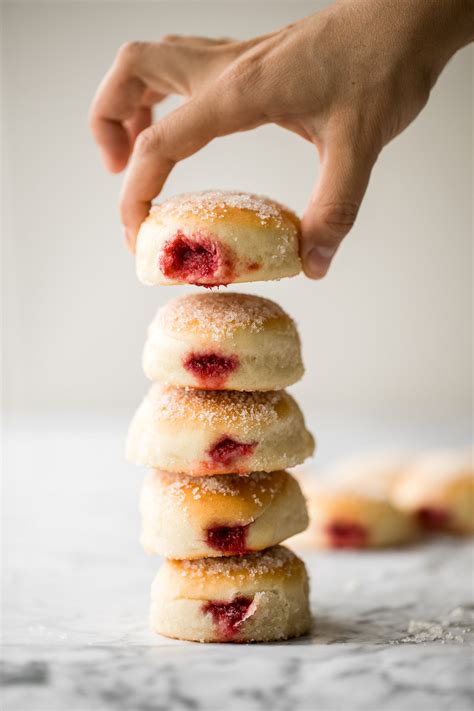 Baked Jelly Donuts With Strawberry Jam Ahead Of Thyme