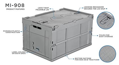 Mount It Collapsible Plastic Storage Crate Folding And Stackable