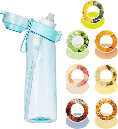 Rericonq Water Bottle With 7 Flavor Pods185 Oz500ml219 Oz650ml Fruit Fragrance Water
