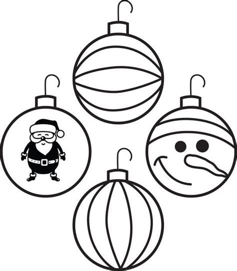 Free Printable Coloring Christmas Ornaments Coloring Pages