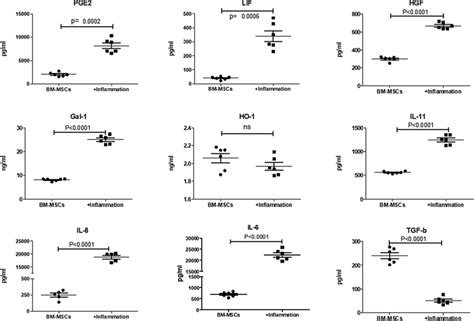 Immunoregulatory Protein Profiling Of Bm Mscs The Secretion Pattern Of