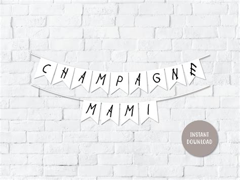 PRINTABLE Drake Champagne Mami Banner Printable Decor Birthday Banner
