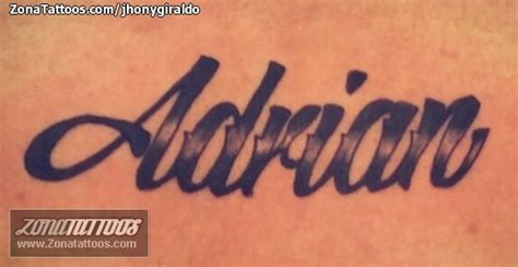Tattoo Of Adrián Names Letters