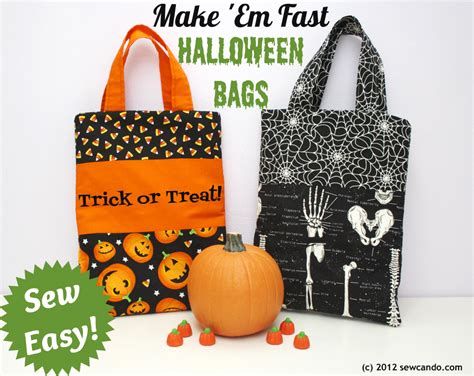 Sew Can Do Sew Easy Halloween Treat Bags In Under 20 Minutes
