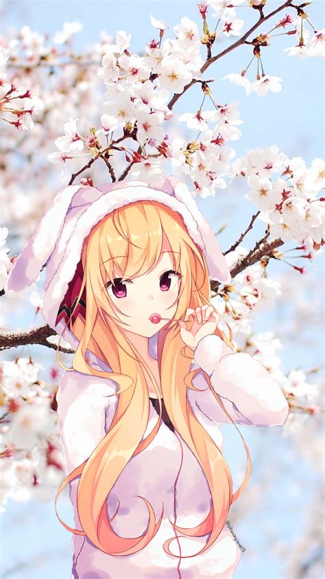 Anime Animegirl Animewallpaper Japan Sakura Iphonewallpaper