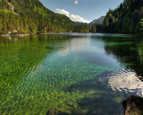 Clear Water Crystal Lake Hdr Photography Wallpaper Preview