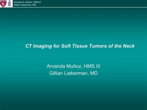 Ct Imaging For Soft Tissue Tumors Of The Neck